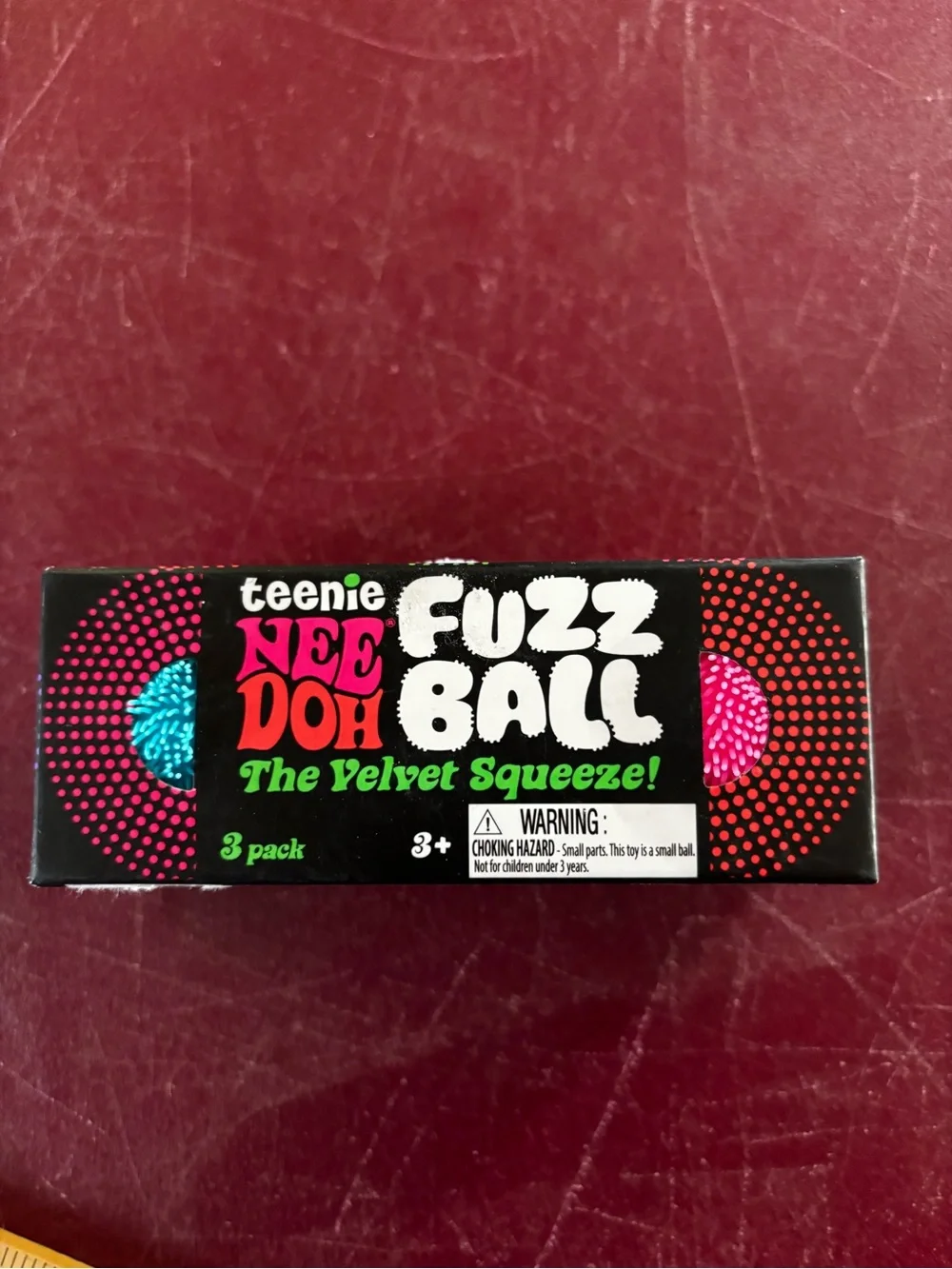 Teenie Nee Doh Fuzz Ball - Velvet Squeeze (Black Box)